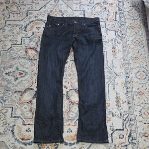 William Rast Men's Deep Indigo Straight Jeans